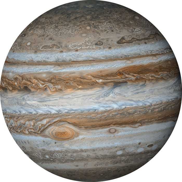 Non-woven adhesive round mural Jupiter