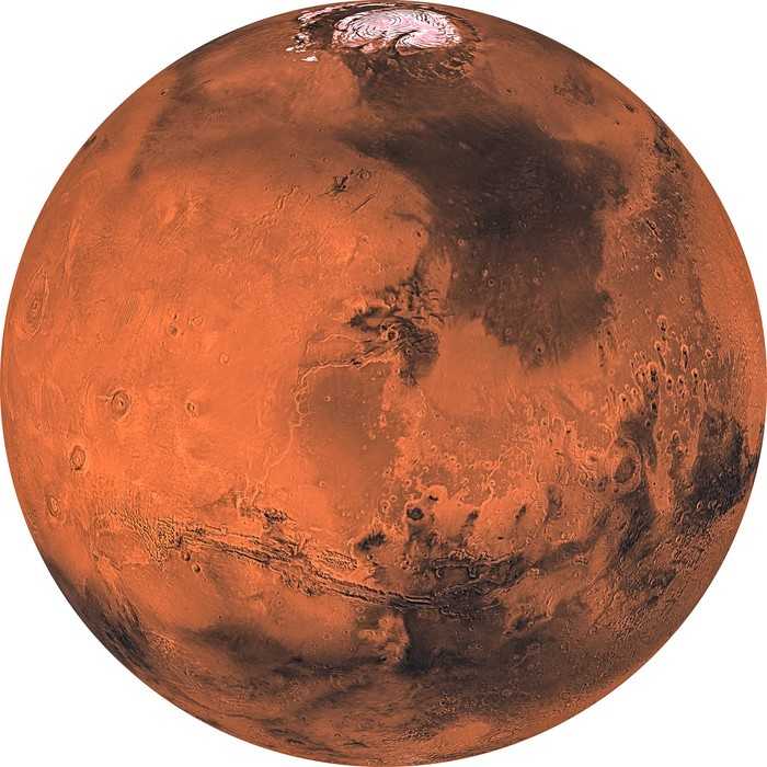 Non-woven adhesive round mural Mars