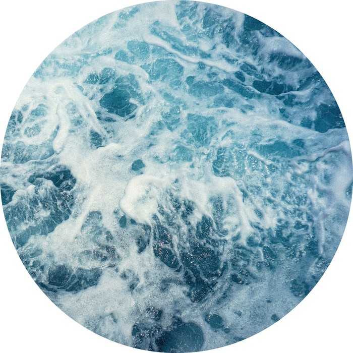 Non-woven adhesive round mural Ocean Twist