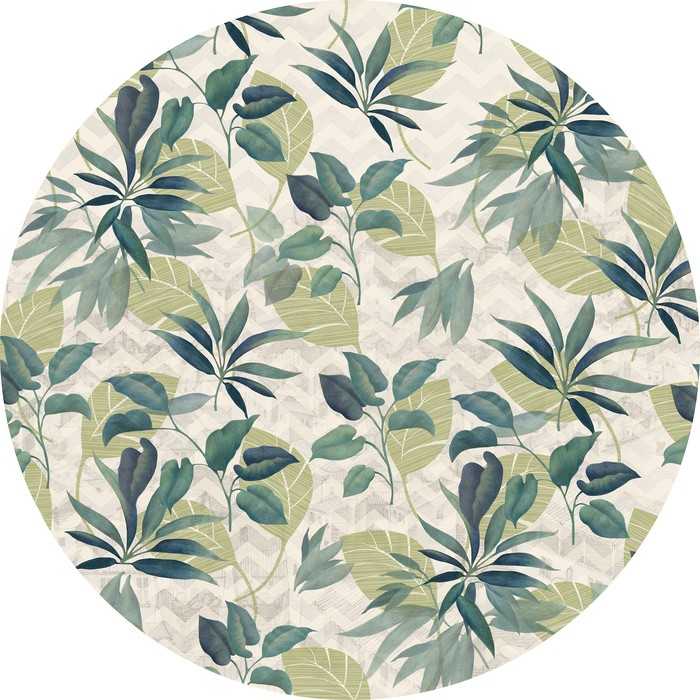 Non-woven adhesive round mural Leni