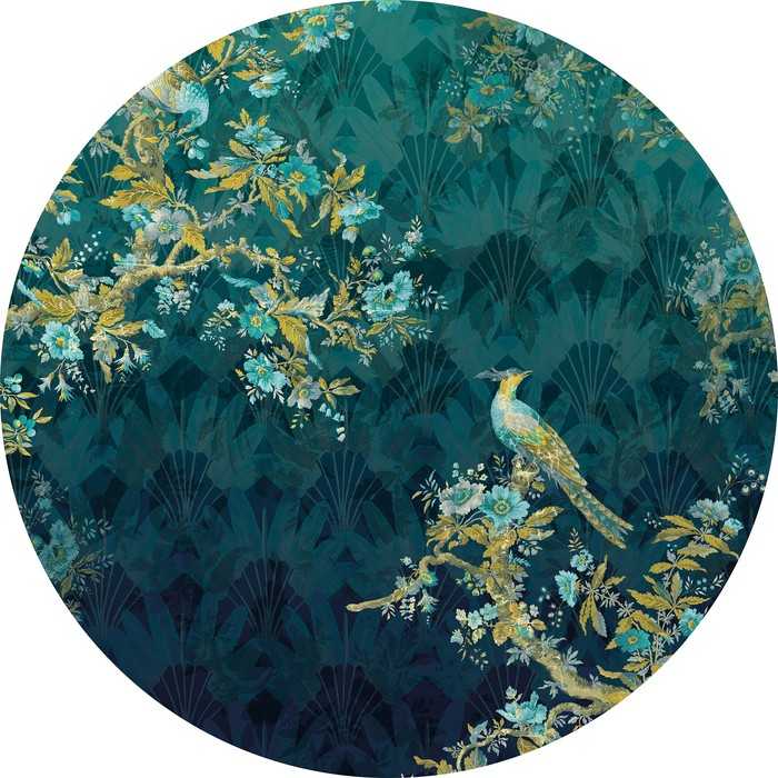 Non-woven adhesive round mural Majestic