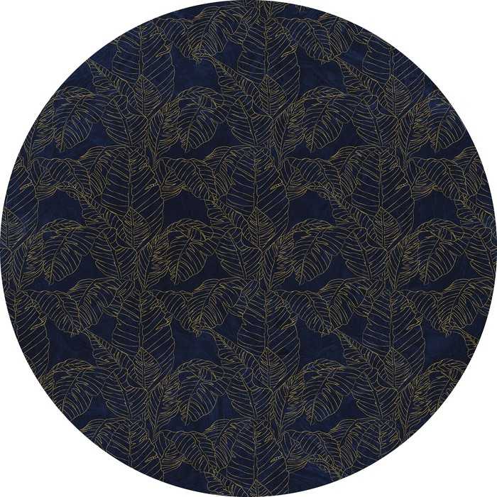 Non-woven adhesive round mural Royal Blue