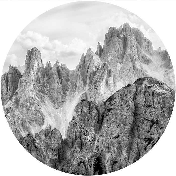 Non-woven adhesive round mural Torres