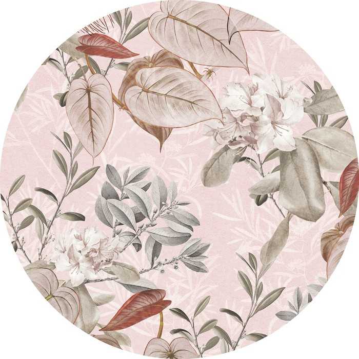 Non-woven adhesive round mural Adorn