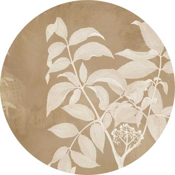 Non-woven adhesive round mural Blooming Branch