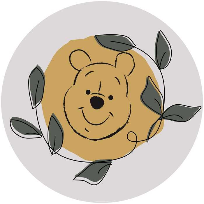 Non-woven adhesive round mural Winnie the Pooh Garland