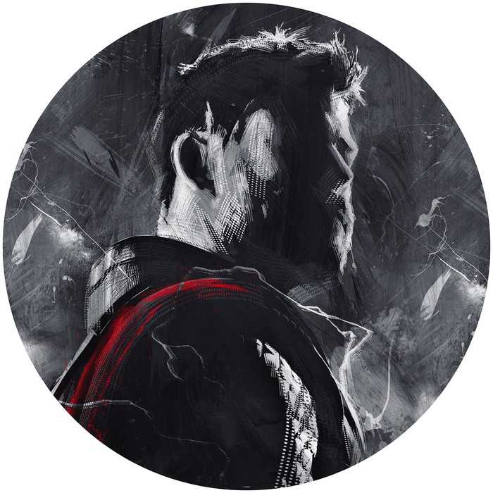 Non-woven adhesive round mural Avengers Painting Thor