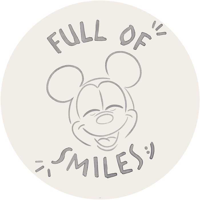 Non-woven adhesive round mural Mickey Mouse Joke