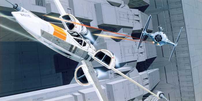Standard Non-woven Star Wars Classic RMQ X-Wing vs TIE-Fighter