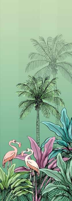 Standard Non-woven Jungle Flamingo