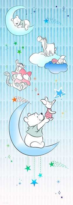 Standard Non-woven Winnie the Pooh Piglet and Stars