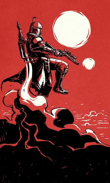 Standard Non-woven Star Wars Boba Fett The Bounty Hunter