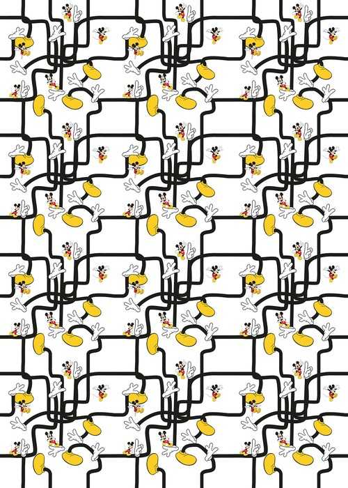 Standard Non-woven Mickey Mouse - Foot Labyrinth