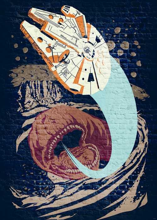 Standard Non-woven Star Wars Classic Concrete Asteroid Worm