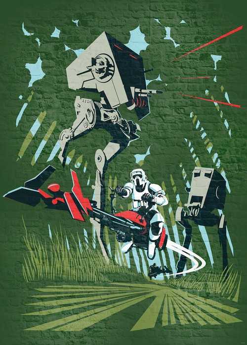 Standard Non-woven Star Wars Classic Concrete Endor