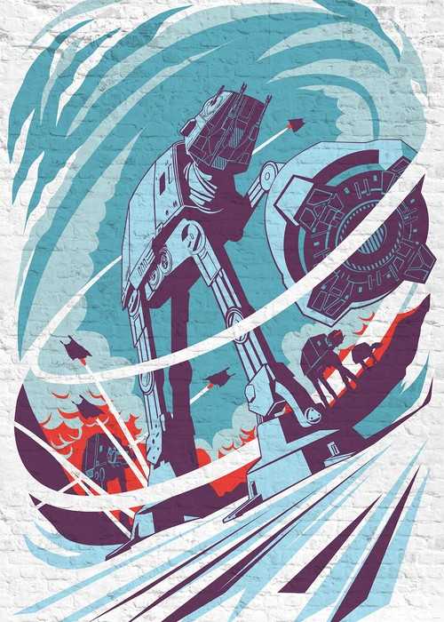 Standard Non-woven Star Wars Classic Concrete Hoth