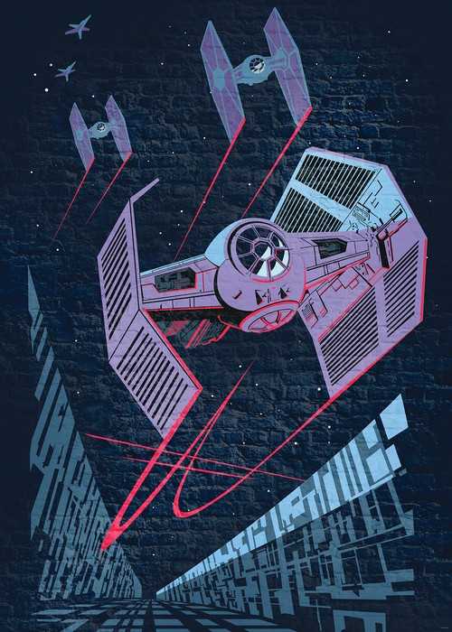 Standard Non-woven Star Wars Classic Concrete TIE-Fighter