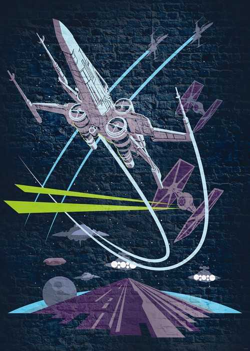 Standard Non-woven Star Wars Classic Concrete X-Wing