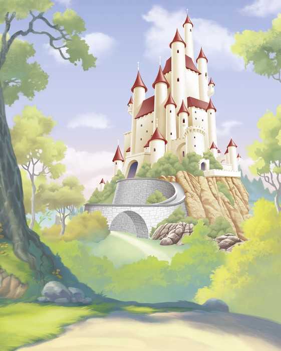 Standard Non-woven Disney Princess Snow White Castle