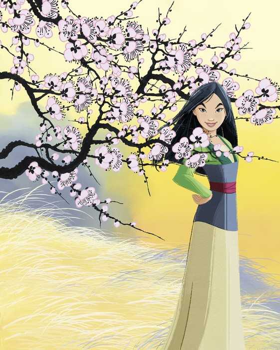 Standard Non-woven Disney Mulan Cherry Blossoms
