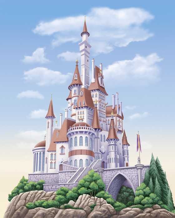 Standard Non-woven Disney Princess Belle Castle