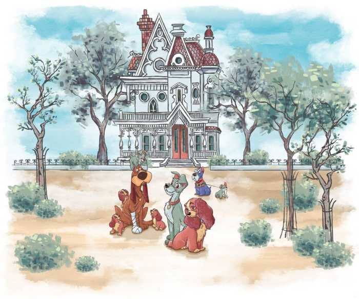 Standard Non-woven Disney Lady and the Tramp Sweet Home