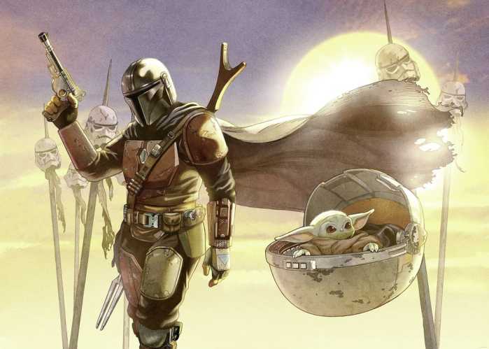 Standard Non-woven Star Wars The Mandalorian and Grogu Mission
