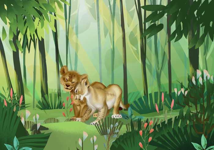 Standard Non-woven Lion King Love