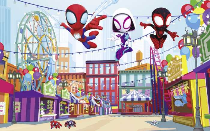 Standard Non-woven Marvel Spidey And His Amazing Friends Theme Park