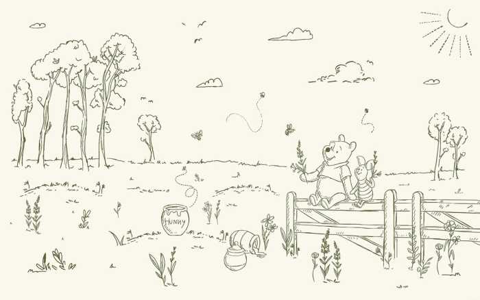 Standard Non-woven Disney Winnie the Pooh Bee at One with Nature