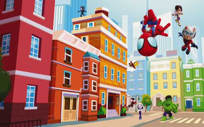 Standard Non-woven Marvel Spidey and His Amazing Friends City