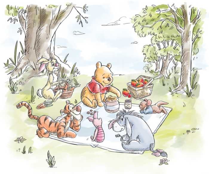 Standard Non-woven Disney Winnie the Pooh Picnic