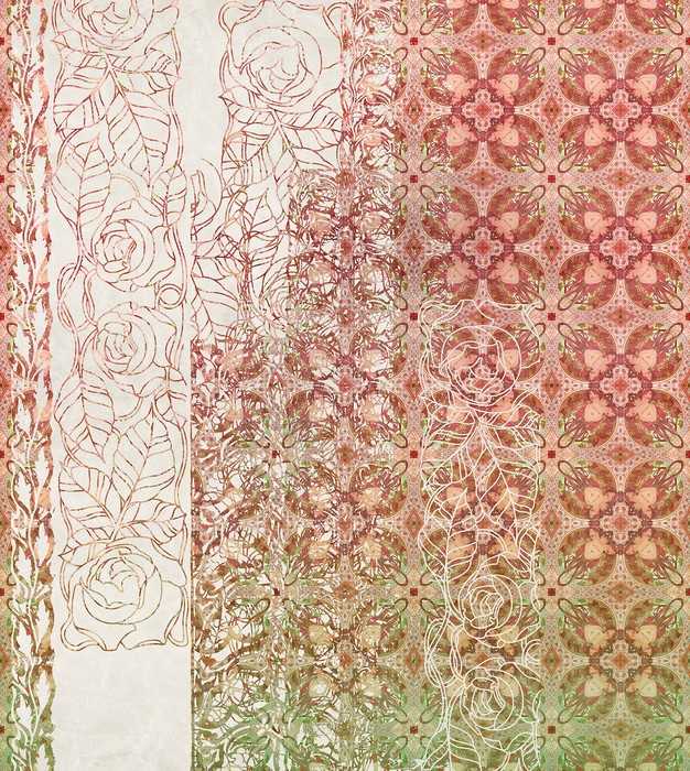 Standard Non-woven Art Nouveau Rouge