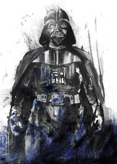 Standard Non-woven Star Wars Watercolor Vader