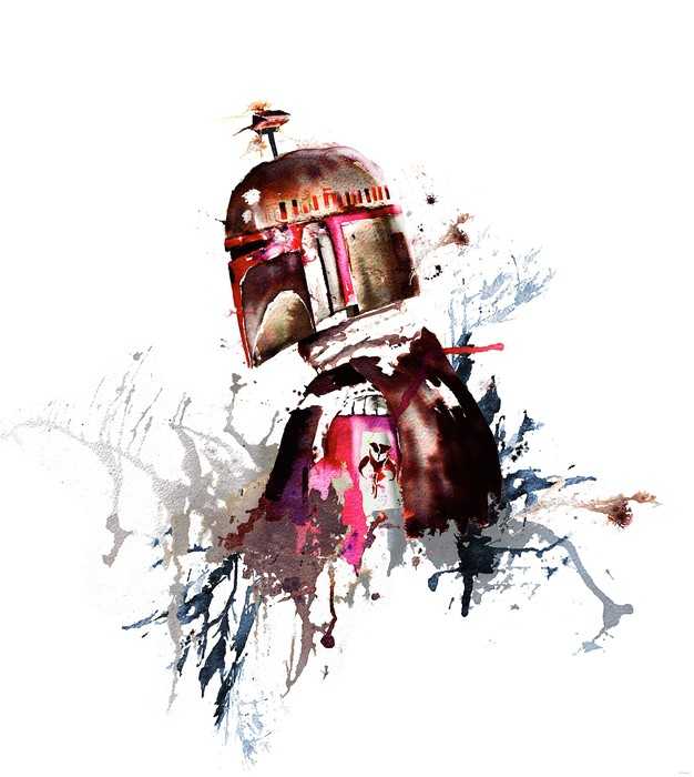 Standard Non-woven Star Wars Watercolor Boba Fett