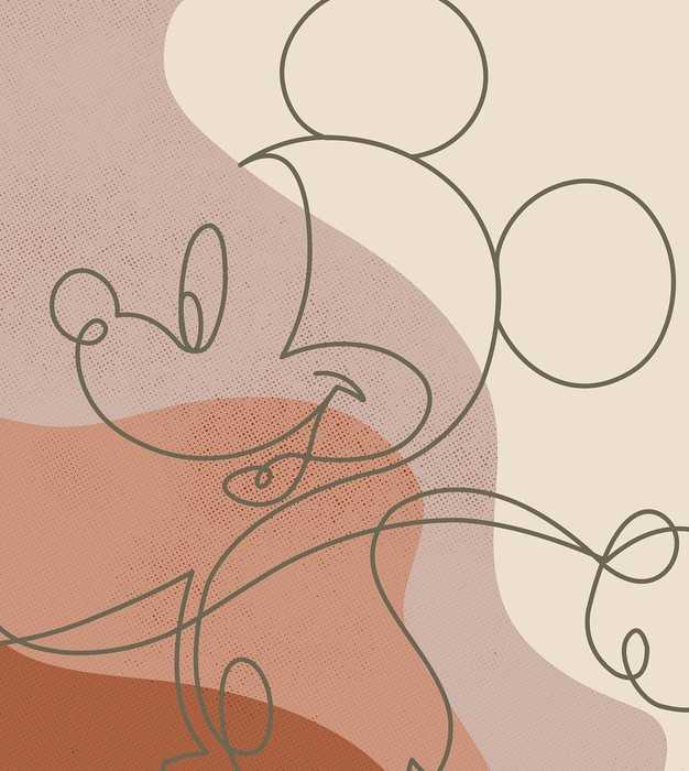Standard Non-woven Mickey Line Drawing