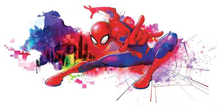 Standard Non-woven Spider-Man Graffiti Art