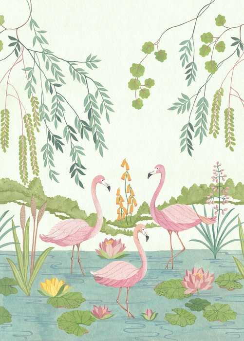 Standard Non-woven Flamingo Vibes