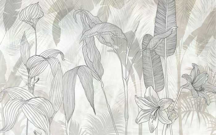 Premium Non-Woven Linierte Lilien