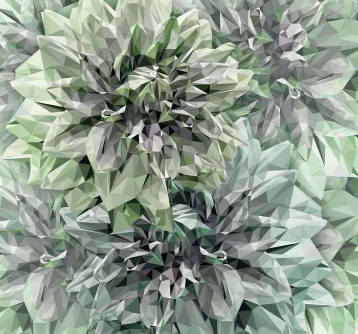 Standard Non-woven Emerald Flowers