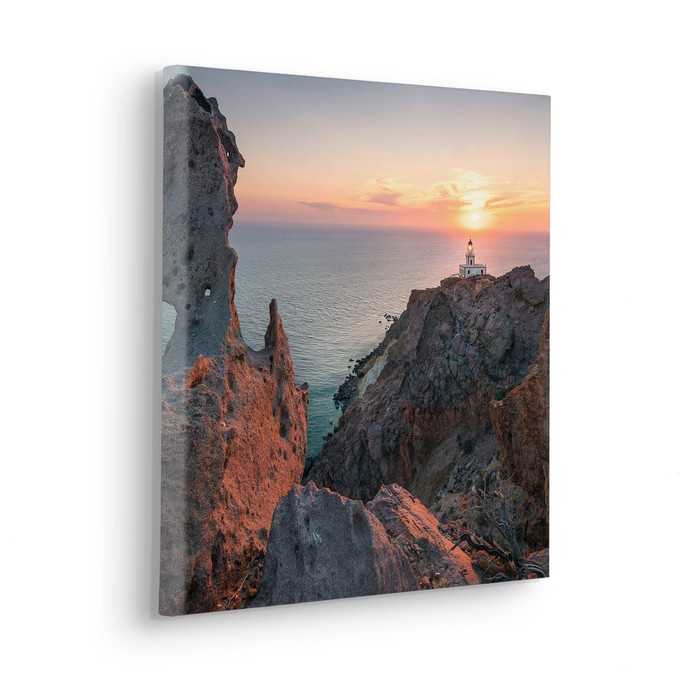 Vlies Bild auf Keilrahmen/ Echtholzrahmen Lighthouse