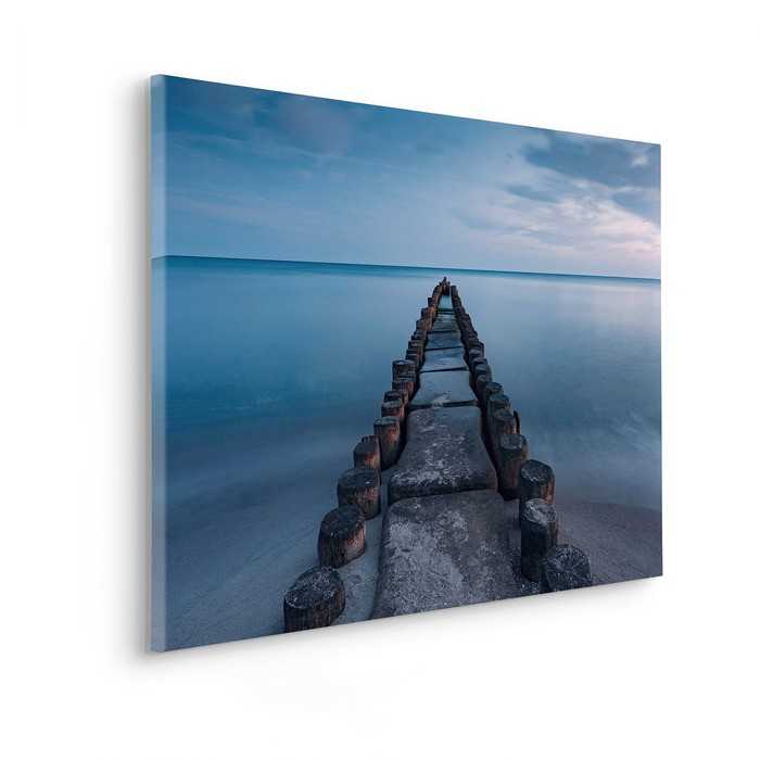 Vlies Bild auf Keilrahmen/ Echtholzrahmen Ostseebad