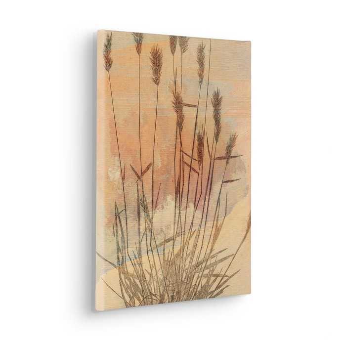 Vlies Bild auf Keilrahmen/ Echtholzrahmen Pressed Reed