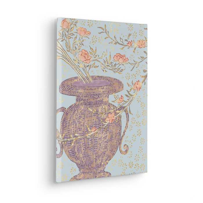 Vlies Bild auf Keilrahmen/ Echtholzrahmen Anubis Vase