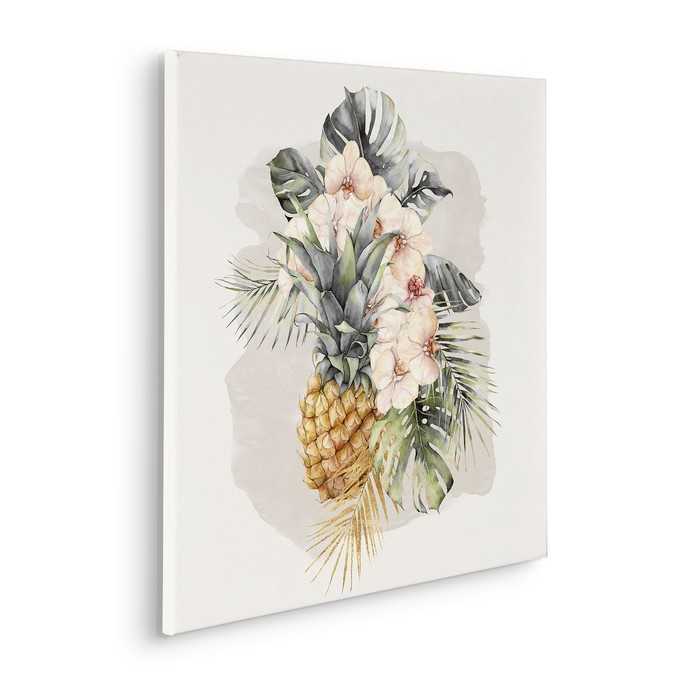 Vlies Bild auf Keilrahmen/ Echtholzrahmen Ananas Mûr