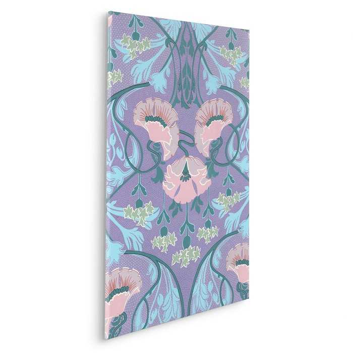 Vlies Bild auf Keilrahmen/ Echtholzrahmen Mandala Mauve