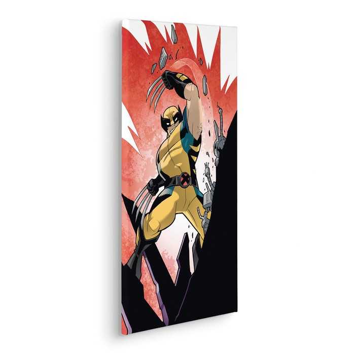Vlies Bild auf Keilrahmen/ Echtholzrahmen X-Men Wolverine Slit