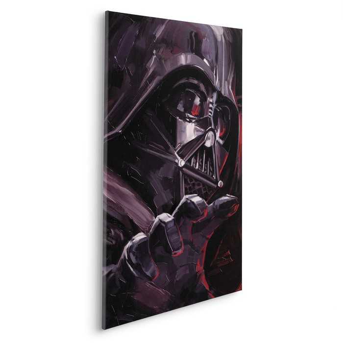 Vlies Bild auf Keilrahmen/ Echtholzrahmen Star Wars Darth Vader Acryl