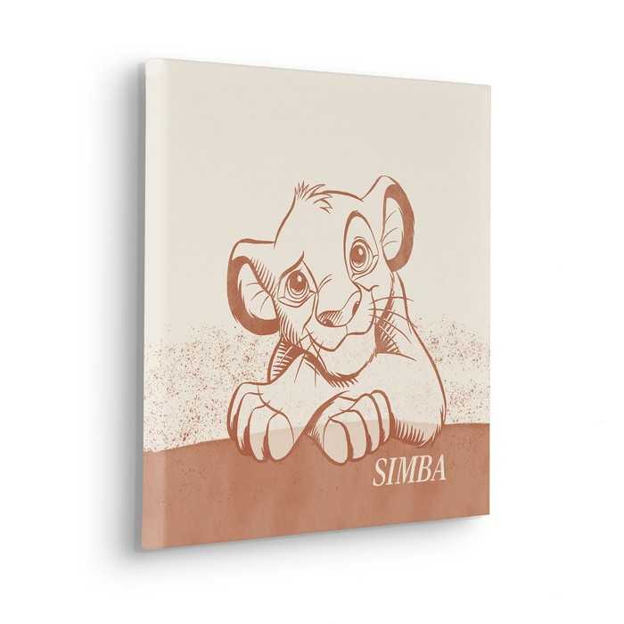 Vlies Bild auf Keilrahmen/ Echtholzrahmen Disney The Lion King It´s Simba