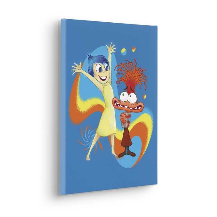 Vlies Bild auf Keilrahmen/ Echtholzrahmen Disney and Pixar Inside Out Think Positive
